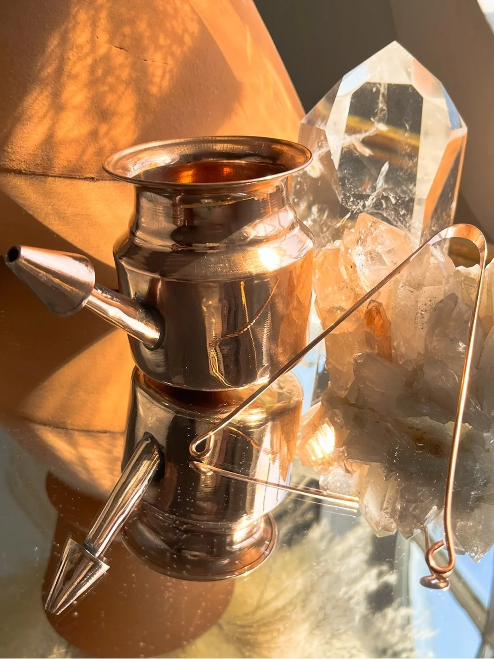 Copper Dinacharya Set · Neti Pot · Tongue Scraper · Jala Neti · Living Ritual